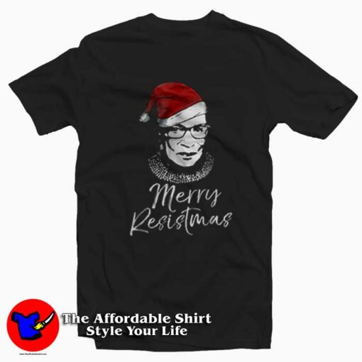 Merry Resistmas Ruth Bader Ginsburg T-shirt On Sale