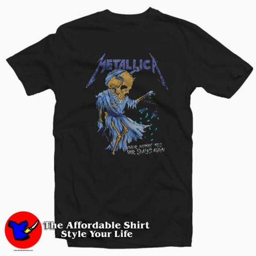 Metalica Their Money Tips Her Scales Again T-shirt On Sale