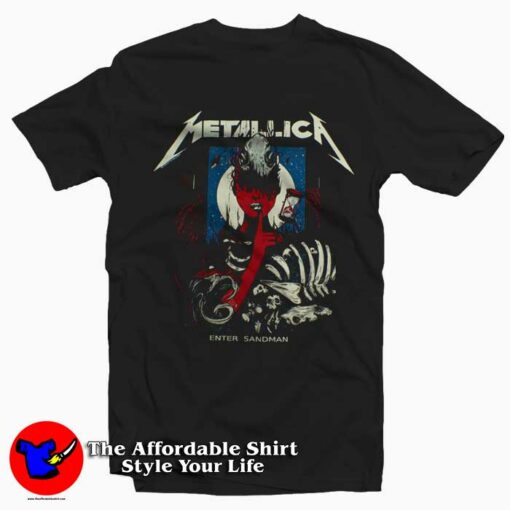 Metallica Enter Sandman Album Graphic T-Shirt On Sale