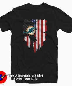 Miami Dolphins American Flag Independence Day T shirt On Sale 1
