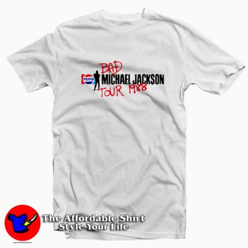 Michael Jackson Pepsi Bad Tour Unisex T-shirt Cheap