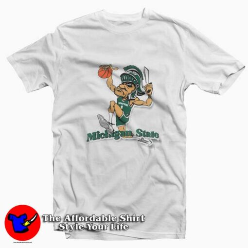 Michigan State Dunking Gruff Sparty Funny T-Shirt  Theaffordableshirt