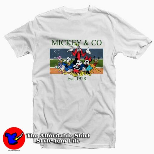 Mickey & Co Est 1928 Mickey And Friends Vintage T-Shirt On Sale