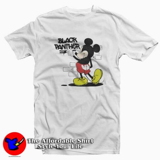 Mickey Graffiti Black Panther Unisex T-shirt On Sale