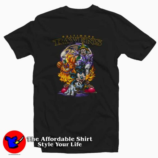 Mickey Mouse Halloween Baltimore Ravens T-shirt On Sale