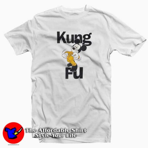 Mickey Mouse Kung Fu Drunkenness T Shirt Cheap