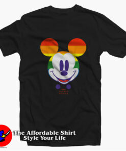 Mickey Year of the Mouse Happy as a Rainbow T Shirt On Sale 1