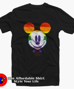 Mickey Year of the Mouse Happy as a Rainbow T Shirt On Sale 2