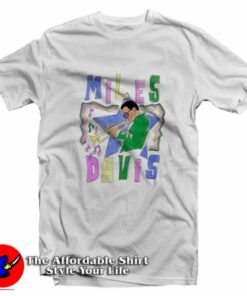 Miles Davis Hand Drawn Vintage Unisex T Shirt On Sale 2