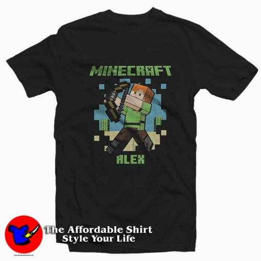 Minecraft Sniper Alex Vidio Game Unisex T-shirt On Sale