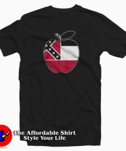 Mississippi Flag Apple Hanes Unisex T-shirt Cheap