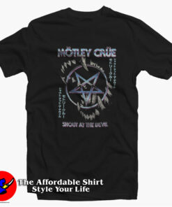 Motley Crue Shout At The Devil Kanji Unisex T Shirt On Sale 1