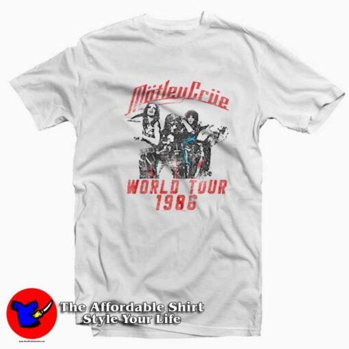 Motley Crue World Tour 86 Vintage Unisex T-shirt On Sale