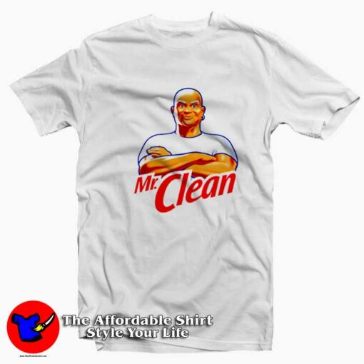 Mr. Clean Logo Costume White Unisex T-shirt On Sale