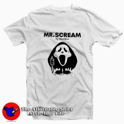 Mr Scream Ghostface Movie Halloween T-shirt On Sale