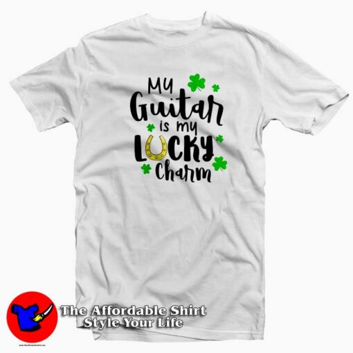 My Guitar Is My Lucky Charm T Shirt For St Patricks Day