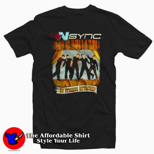 NSYNC No Strings Attached Album Cover Vintage T-Shirt On Sale