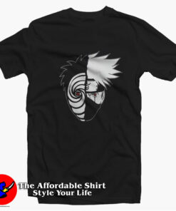 Naruto Shippuden Tobi Kakashi Split Unisex T shirt On Sale 1