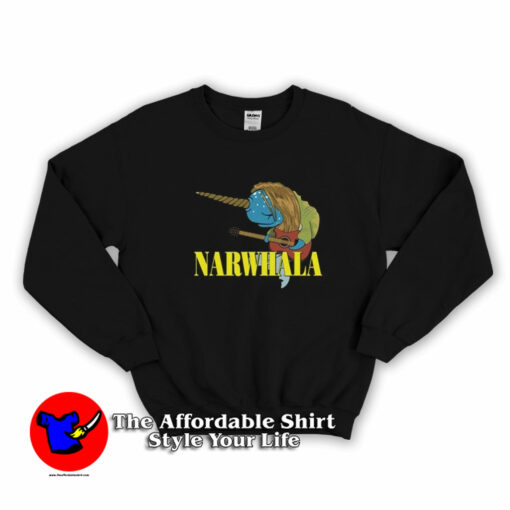 Narwhala Unplugged Nirvana Kurt Cobain Sweatshirt On Sale