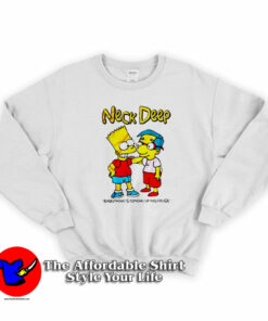 Neck Deep Everythings Coming Up Milhouse Sweatshirt On Sale 1