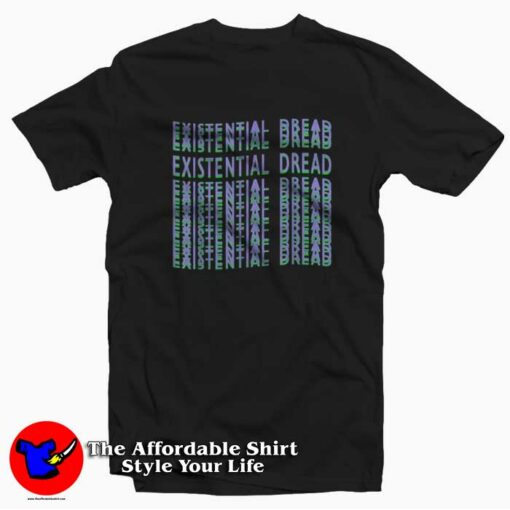 Neon Existential Dread Retrowave Aesthetic T-shirt On Sale