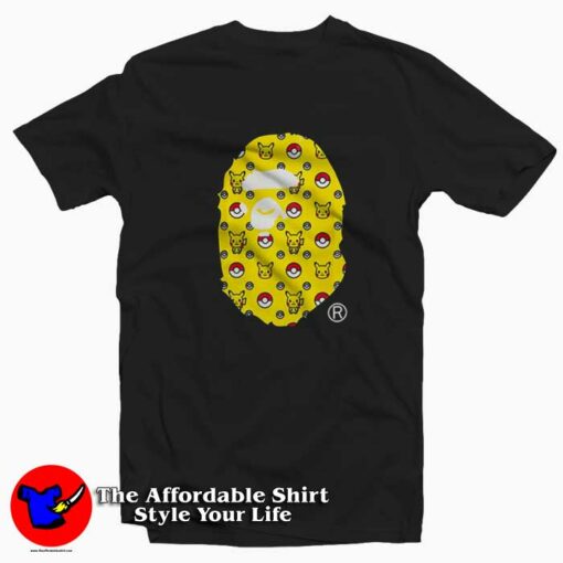 New Bape x Pokemon Pokeball Unisex T-shirt On Sale