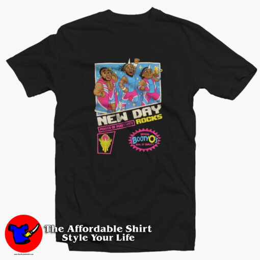 New Day Rocks Booty 8-Bit Power Of Positivity T-Shirt On Sale