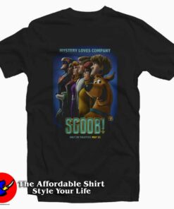 New Scooby Poster Movie Mystery Loves Company T-Shirt Cheap