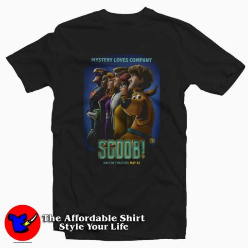 New Scooby Poster Movie Mystery Loves Company T-Shirt Cheap