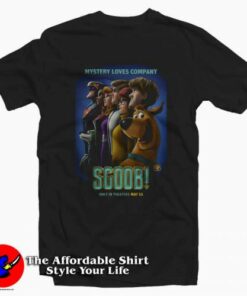 New Scooby Poster Movie Mystery Loves Company T-Shirt Cheap