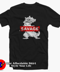Nickelodeon Reptar Savage Graphic Unisex T shirt On Sale 1