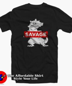Nickelodeon Reptar Savage Graphic Unisex T shirt On Sale 2