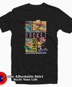 Nickelodeon Rocket Power Skateboar Group T-shirt On Sale