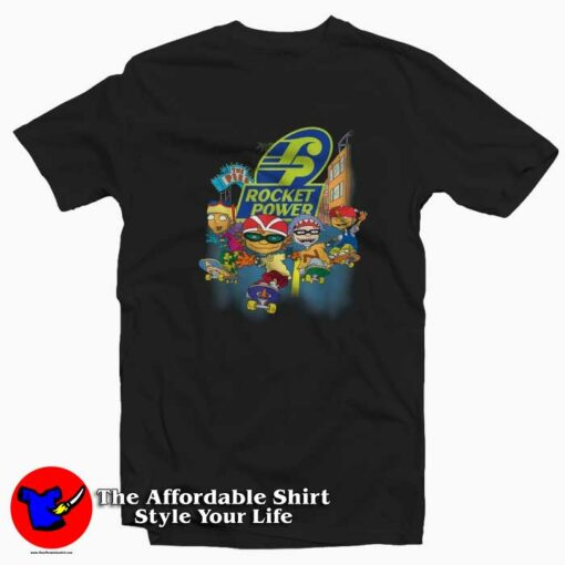 Nickelodeon Rocket Power Skateboarding T-shirt On Sale