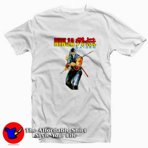 Ninja Gaiden Retro Nes Box Art Graphic T-Shirt On Sale