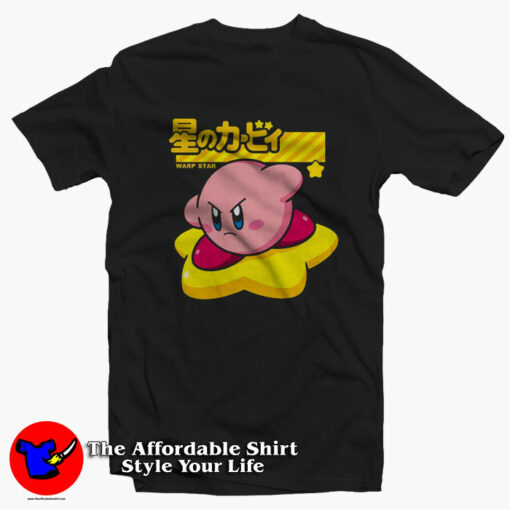 Nintendo Kirby Kanji Star Warp Unisex T-Shirt On Sale