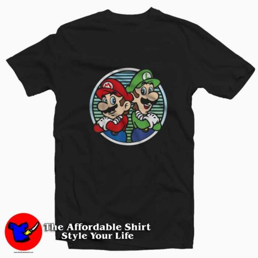 Nintendo Super Mario Luigi Vintage Cartoon T-shirt On Sale