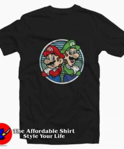 Nintendo Super Mario Luigi Vintage Cartoon T-shirt On Sale