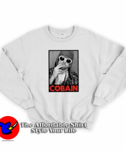Nirvana Kurt Cobain Smoking Portrait Sweatshirt On Sale Nirvana Kurt Cobain Smoking Portrait Sweatshirt On Sale