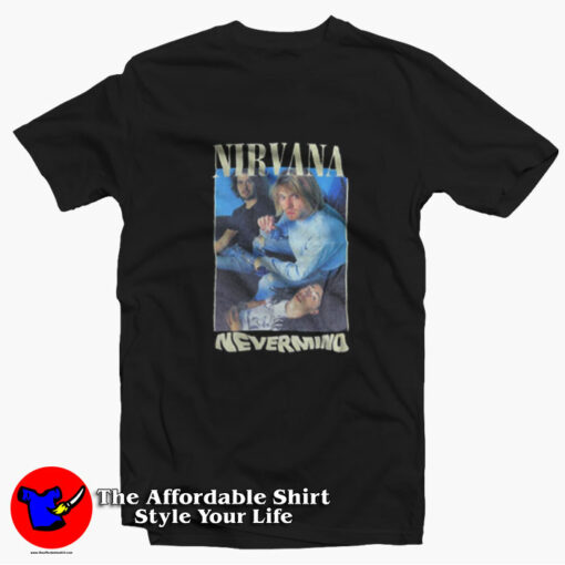 Nirvana Nevermind Potrait Vintage 90s T-Shirt On Sale