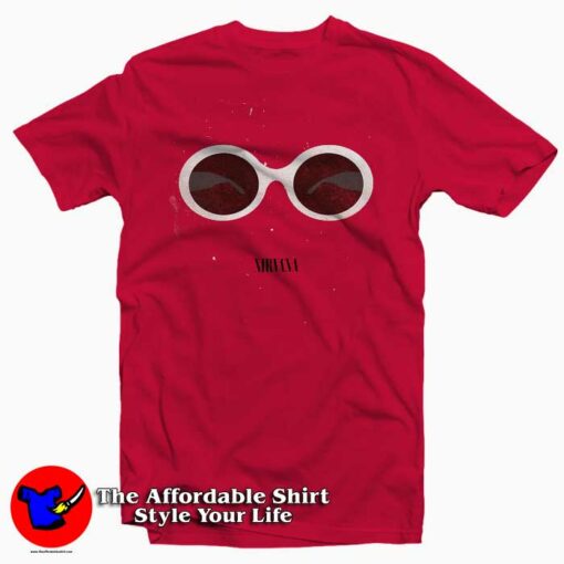 Nirvana Red Sunglasses T Shirt For Men Or Women