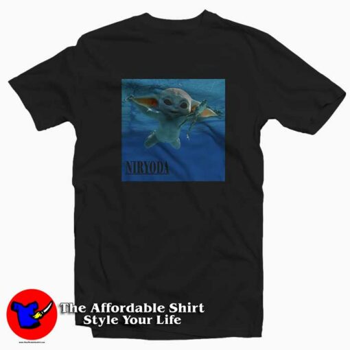 Niryoda Nirvana Parody Baby Yoda T-Shirt Cheap