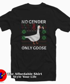 No Gender Only Goose Nonbinary Christmas T-Shirt On Sale