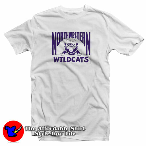 Northwestern Wildcats Vintage Football Mascot T-Shirt