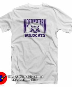 Northwestern Wildcats Vintage Football Mascot T-Shirt Northwestern Wildcats Vintage Football Mascot T-Shirt