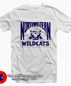 Northwestern Wildcats Vintage Football Mascot T-Shirt On Sale Northwestern Wildcats Vintage Football Mascot T-Shirt On Sale
