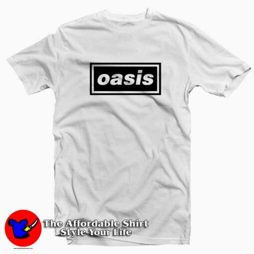 Oasis Decca Logo White T Shirt For Men Or Women