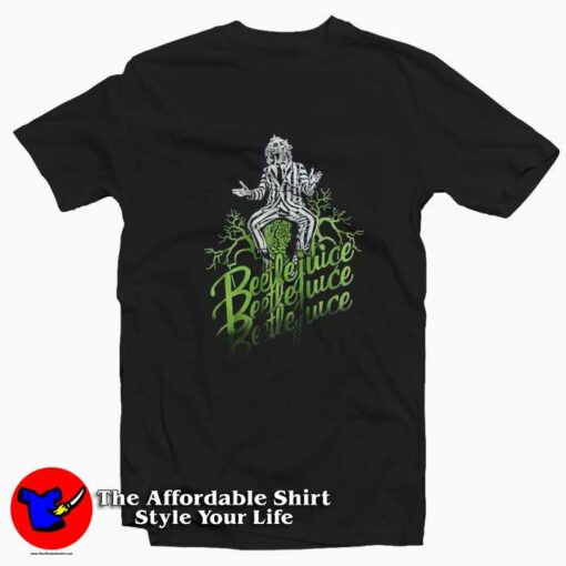 Official Black Beetlejuice Graphic T-shirt On Sale