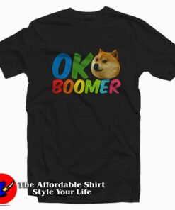 Ok Boomer Shiba Inu Dog Graphic Unisex T shirt On Sale 1