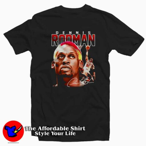 Old Vintage Dennis Rodman Black Album T-shirt On Sale